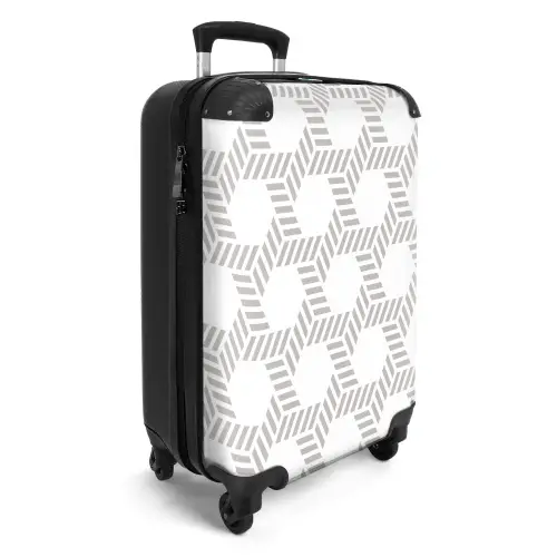 Grafisch - Patroon - Modern -  Opvallend - Begrensd NBS - Handbagage koffer - Kinderen Unisex middel 644 -productfoto_3d