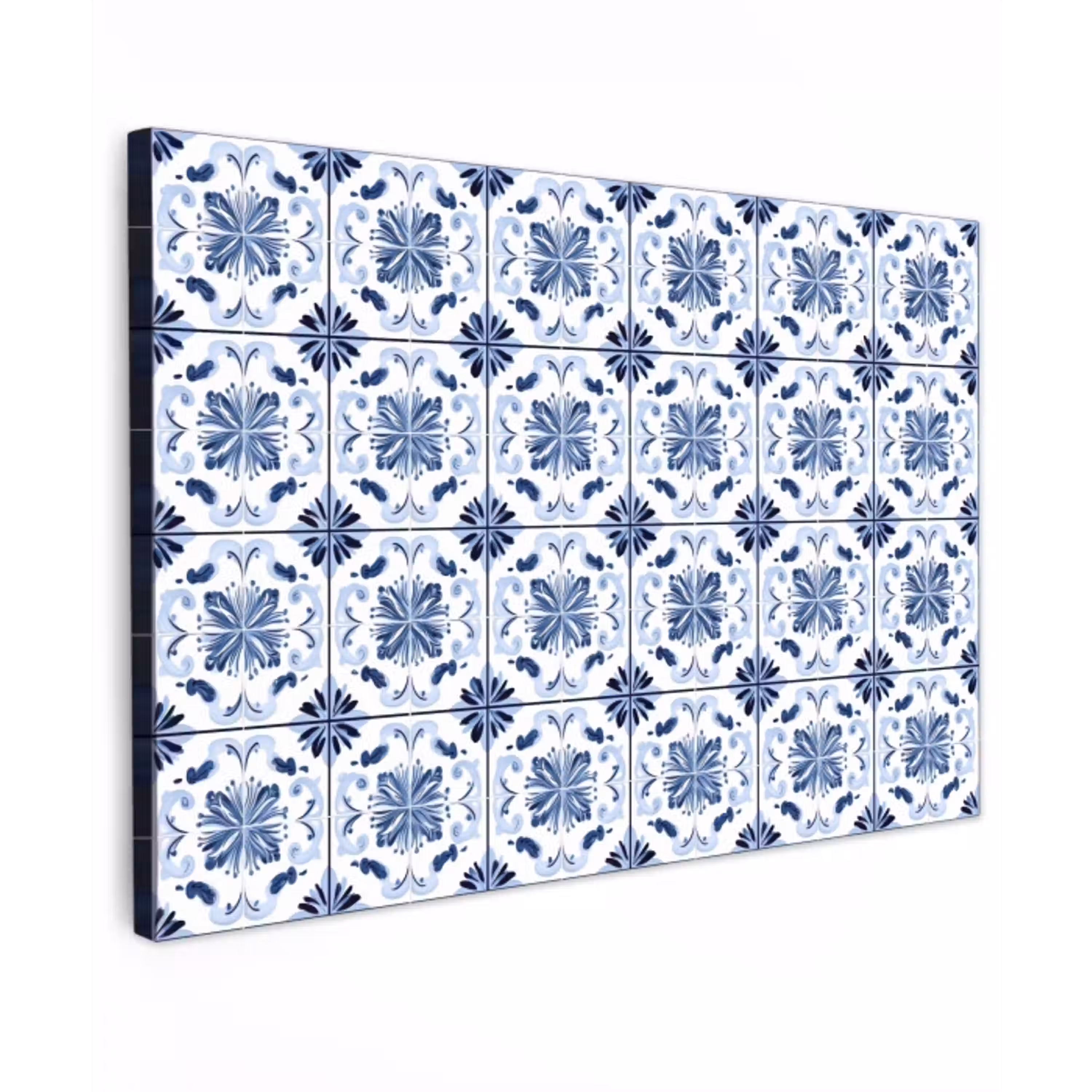 Patroon - Tegel - Blauw canvas 2cm klein 34 -z3d