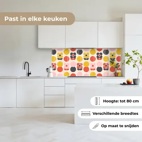 Retro - Design - Bloemen - Pastel keuken achterwand 2 middel 871 -sfeer4_NL