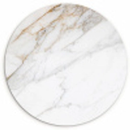 Marmer - Steen - Wit - Goud - Marmerlook - Steen - Luxe Wandcirkel kunststof plaat 5mm dik klein -3d