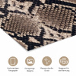 Slangenprint - Python - Bruin poster papier klein -tcloseup_DE