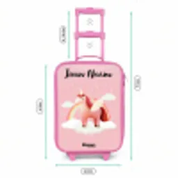 Eenhoorn - Vleugels - Roze - Regenboog Kinderkoffer - Roze klein -productfoto_formaten