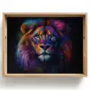 Leeuwenkop - Felgekleurd - Abstract Dienblad Rechthoek middel -z3d_shopping