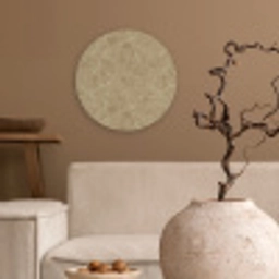 Beige - Marmer - Witte aders Wandcirkel kunststof plaat 5mm dik klein 188 -sfeer1