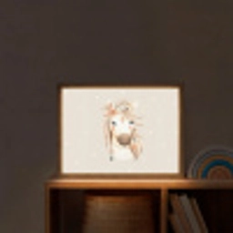 Paard - Bohemian - Pastel - Stippen Light Box met batterij (Wandlamp kind) middel -sfeer1_kind