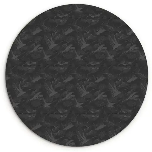 Grijs - Vogels - Patroon Wandcirkel plexiglas klein 852 -3d