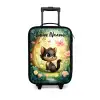 Kat - Vlinder - Bloemen Kinderkoffer - Zwart klein -3d