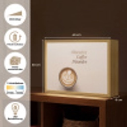 Koffie - Obessive Coffee Disorder - Beige Light Box met batterij (Wandlamp) middel -USP_websiteoverzichtDE