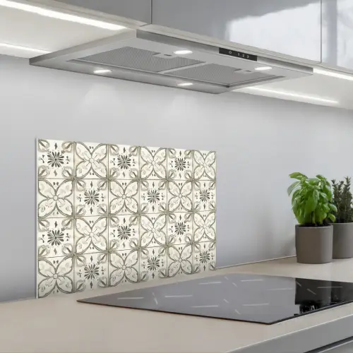 Antiek - Tegel - Beige keuken achterwand spatscherm klein 900 -3d_schuin