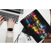 Skyline - Brug - Verlichting - Kleuren laptophoes neopreen klein -bureau