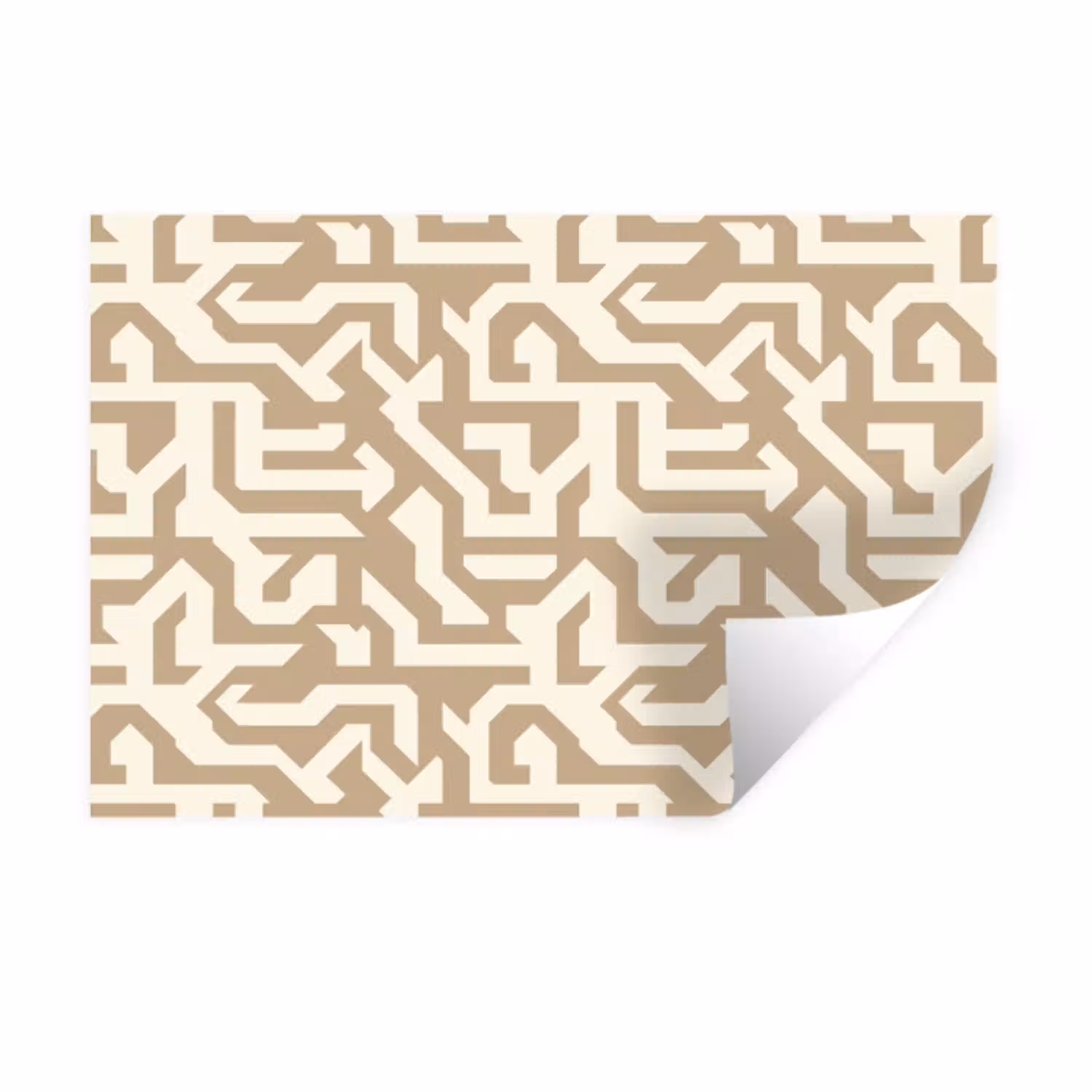 Modern - Abstract - Beige Muursticker klein 286 -3d