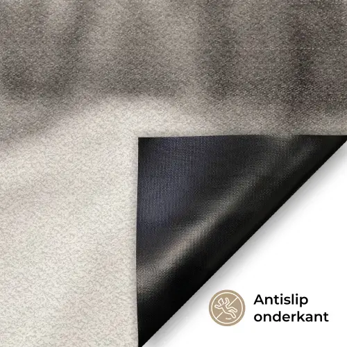 Eland - Auto - Gewei - Zwart - Wit Deurmat klein -antislip_NL