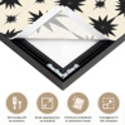 Stervormen - Geometrisch - Zwart Textielframe zwart klein 947 -USP_feed_closeupNL