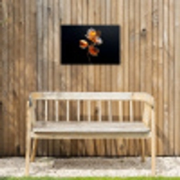 Bloem - Orchidee - Oranje Tuinposter op houten frame 2 cm dik klein -sfeer4