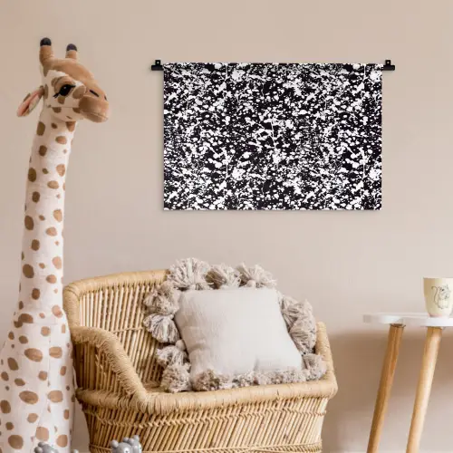 Spat - Stippen - Zwart - Wit Wandkleed katoen klein 269 -wsfeer5_kind
