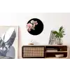 Orchidee - Bloemen - Roze - Stilleven - Flora Wandcirkel aluminium klein -kantoor