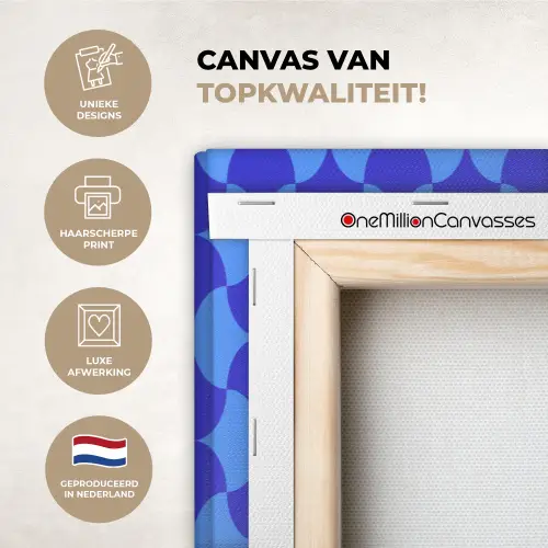 Blauw - Maanvlakken - Patroon canvas 2cm xxl 828 -sfeer2