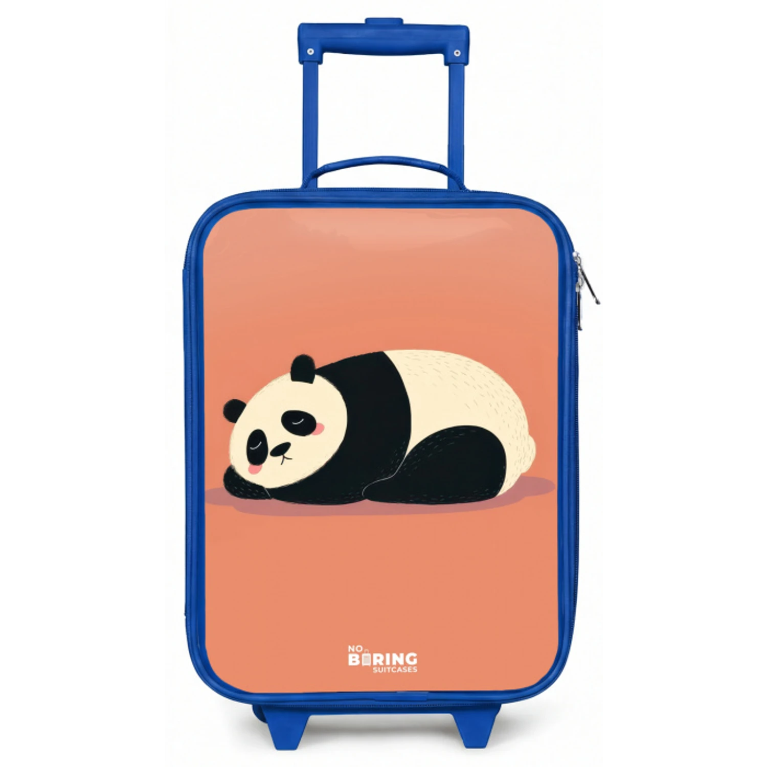 Panda - Slapen - Oranje Kinderkoffer - Blauw klein -zz3dotto