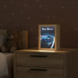 Auto - Blauw - Jongens - Kind Light Box met kabel (Kinderlampje) klein -sfeer1_kind