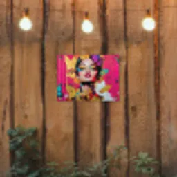 Vrouw - Abstract - Kleurrijk tuinposter los doek klein -sfeer1