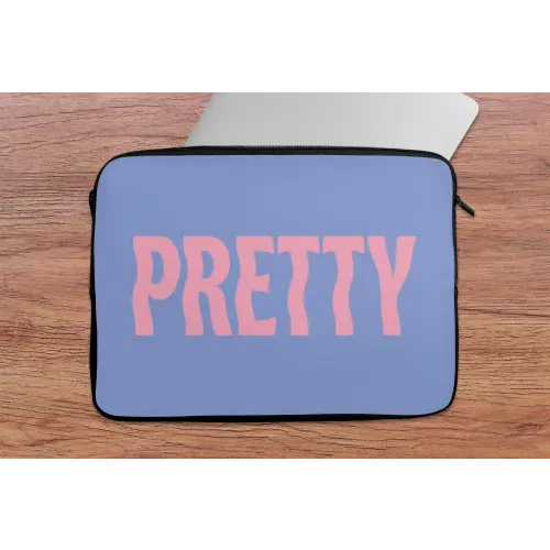 Pretty - Roze - Blauw - Golvend laptophoes neopreen klein -tafel