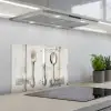 Zilver - Bestek - Hout keuken achterwand spatscherm klein -3d_schuin