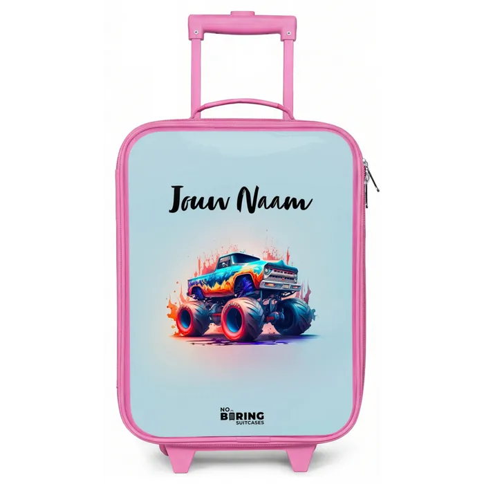 Fierce Wheels Kinderkoffer - Roze klein -zz3dotto