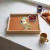 Kerkuil - Koksmuts - Oranje - Vogel Dienblad Rechthoek middel -sfeer2