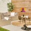 Aap - Kimono - Bloemen - Hoofdtooi tuinposter los doek klein -sfeer4