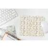 Motief - Abstract - Beige muismat rubber klein 262 -witbureau