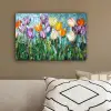 Mozaïek - Veld - Tulpen - Kleurrijk canvas 2cm klein -sfeer3