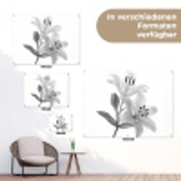 Lelies - Elegant - Zwart - Wit tuinposter los doek klein -Xsfeer9_DE