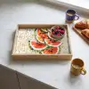 Mozaïek - Watermeloen - Rood - Pitten Dienblad Rechthoek middel -sfeer2