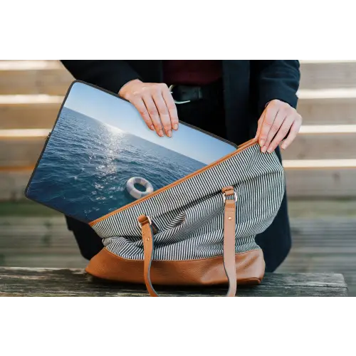 Oceaan - Zwemband - Horizon laptophoes neopreen klein -tas
