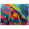 Koraal - Schildpad - Abstract - Water tuinposter los doek klein -3d