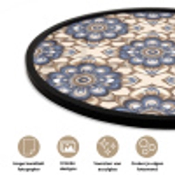 Floraal - Ornament - Blauw Fotolijst rond zonder passe partout klein 856 -closeup_NL