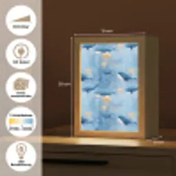 Walvissen - Oceaan - Blauw Light Box met kabel (Tafellamp) klein 925 -USP_websiteoverzichtDE