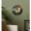 De bedreigde zwaan - Schilderij van Jan Asselijn Wandcirkel kunststof plaat 5mm dik klein -sfeer3