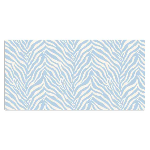 Zebra - Motief - Blauw - Wit Muismat XXL klein 681 -3d_leeg
