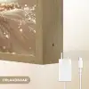 Bloem - Wit - Glitter - Goud - Modern Light Box met batterij (Wandlamp) middel -USP_websiteoplaadbaarNL