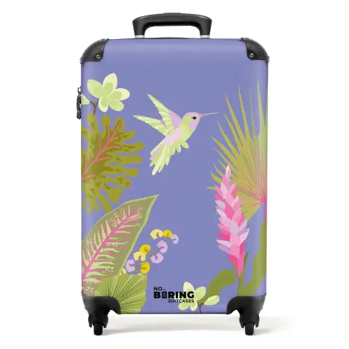 Summer memories - Kolibrie tussen tropische bladeren NBS - Handbagage koffer - Kinderen Unisex middel -productfoto_recht