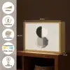 Cirkels - Strepen - Minimalistisch - Zwart Light Box met batterij (Wandlamp) middel -USP_websiteoverzichtNL