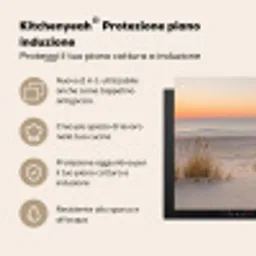 Pier - Zonsondergang - Strand Inductie beschermer vinyl 3mm middel -zzzzzzusp-haakje_IT