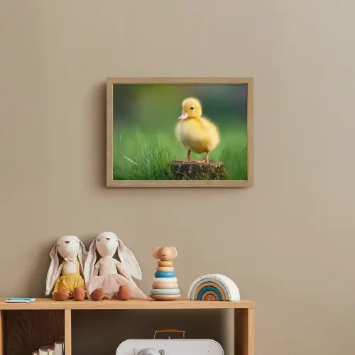 Kuiken - Eend - Geel - Gras Light Box met batterij (Wandlamp kind) middel -sfeer2_kind
