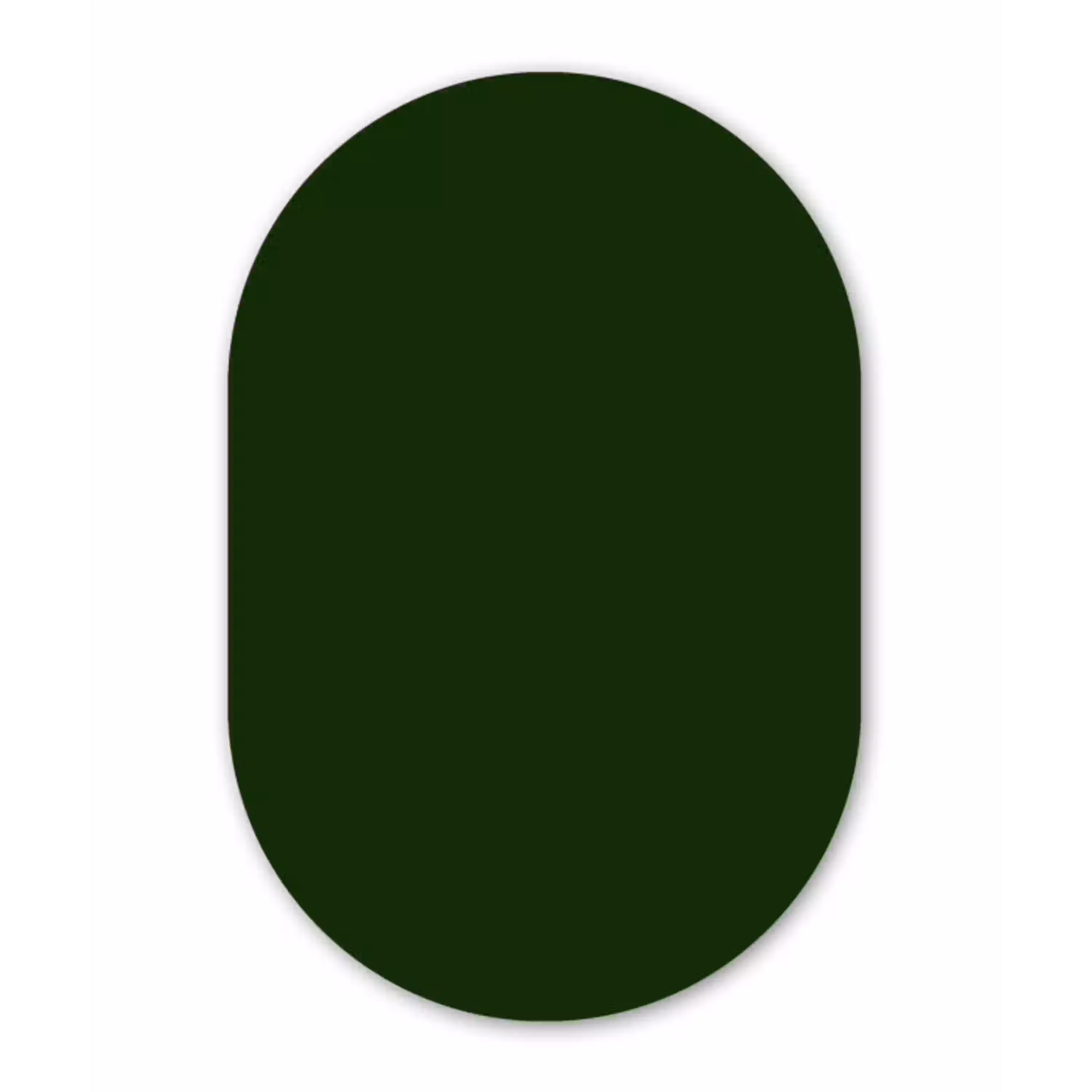 Forest - Green - Groen Wandcirkel Ovaal Aluminium middel 839 -3d