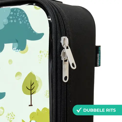 Dinos - Patroon - Natuur Kinderkoffer - Zwart klein -rits_NL