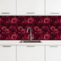 Dahlias - Bloemen - Rood keuken achterwand 2 middel 871 -3d