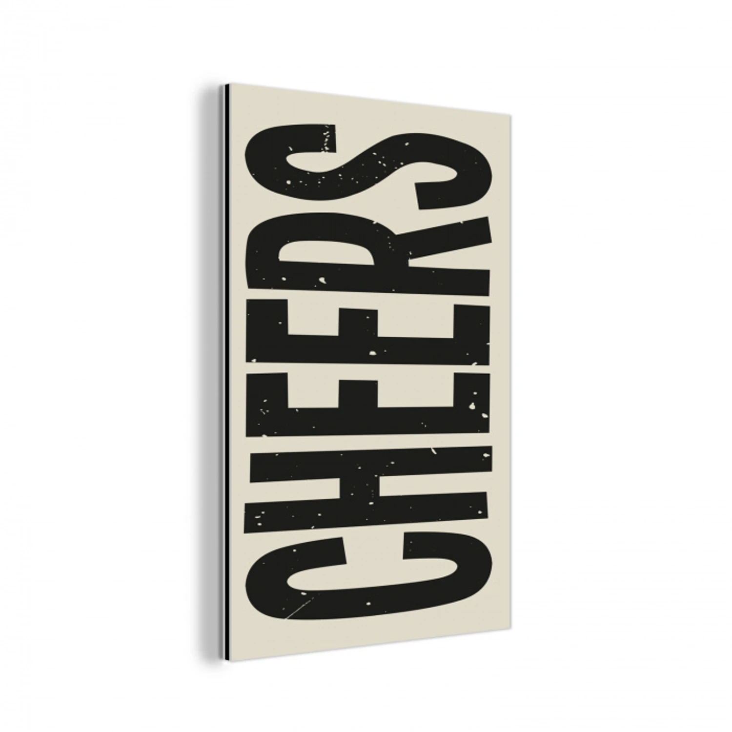 Cheers - Japandi - Zwart - Letters aluminium wit klein -3d