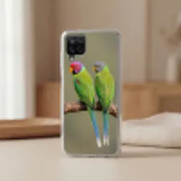 Papagaai - Tak - Natuur - Kleurrijk Telefoonhoesje Samsung Galaxy A12 klein -sfeer2