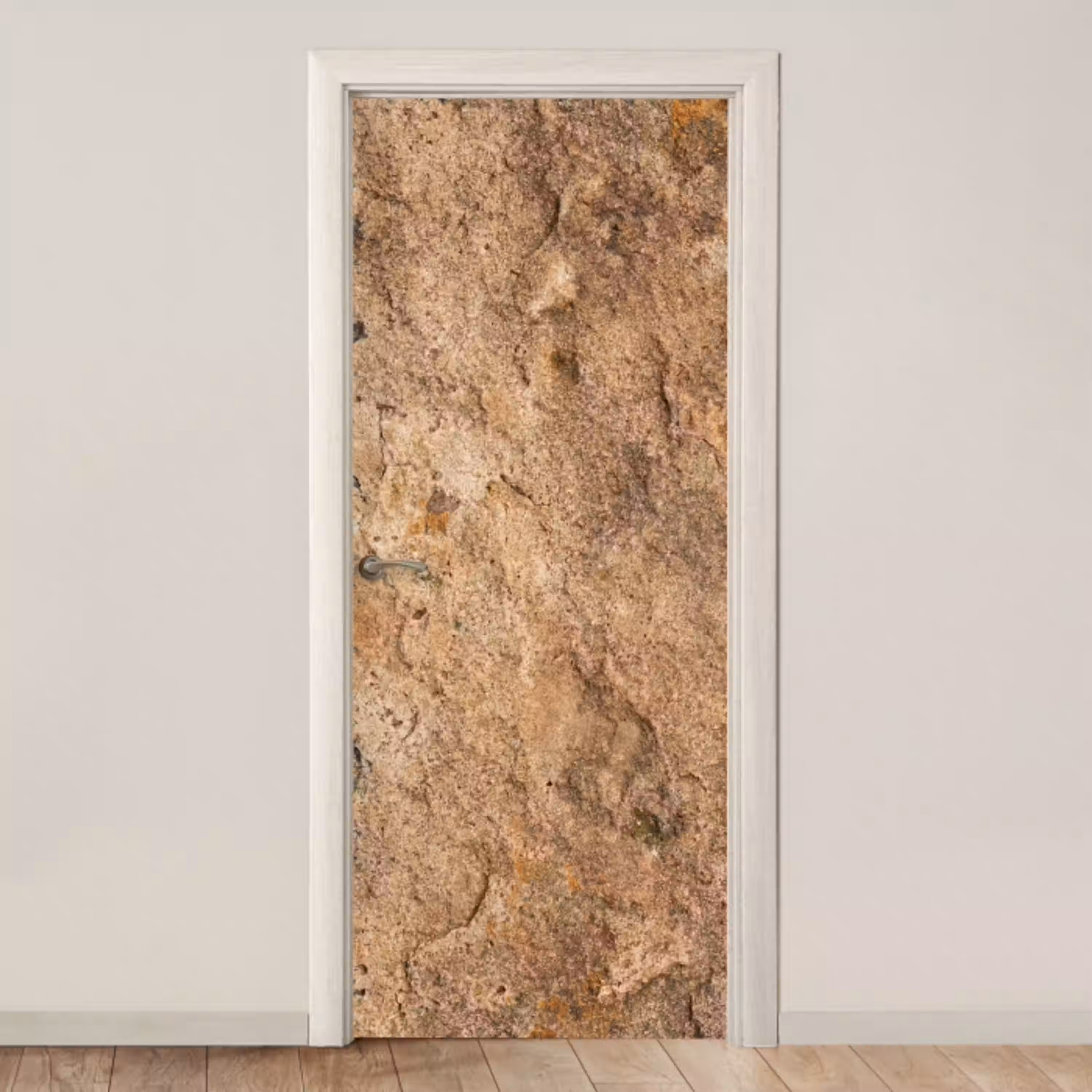 Steen - Natuur - Textuur - Abstract - Bruin deurposter klein -3d_beige